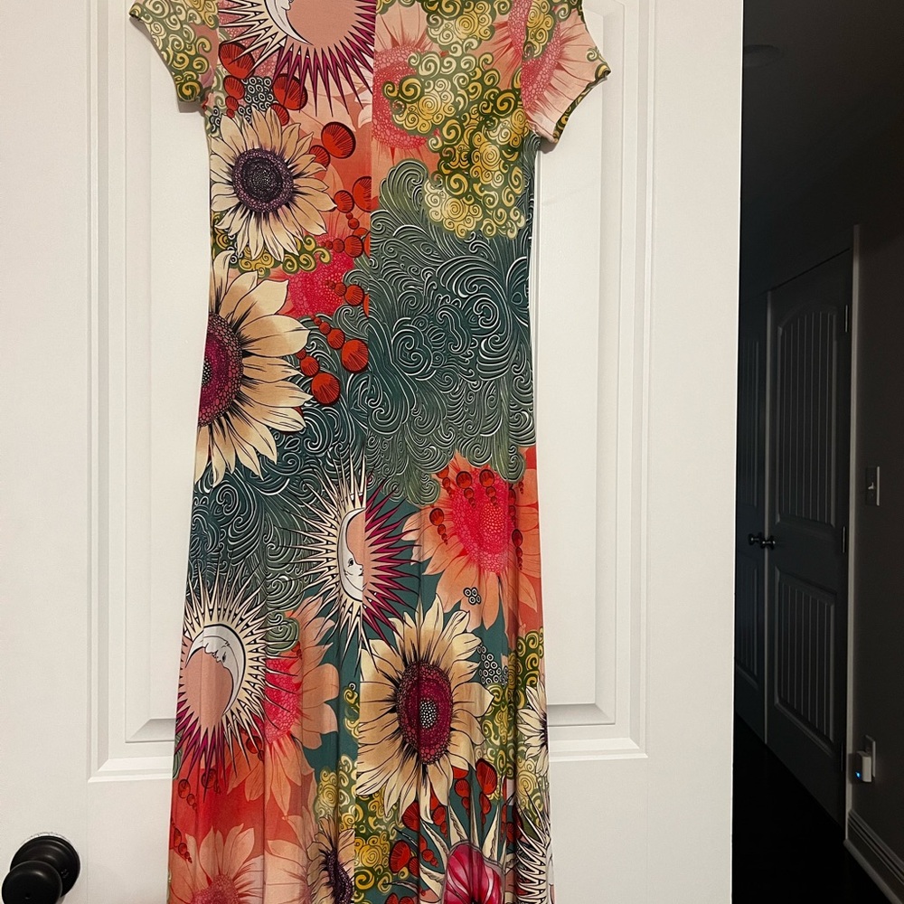 Johnny Was Vibrant Floral Maxi Dress